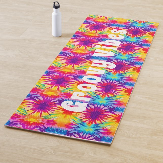 Esterilla De Yoga Groovy Vibes Tie Dye Personalizable (In situ)