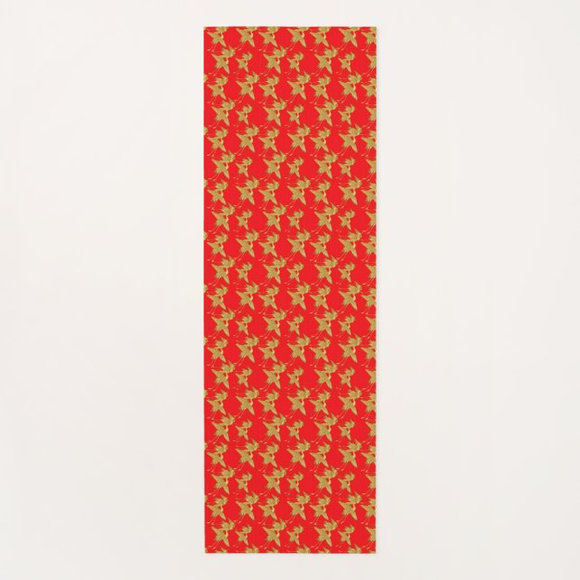 Esterilla De Yoga Grúas grabado en relieve doradas japonesas (Anverso)