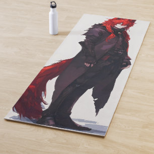 Esterilla De Yoga Guapo Anime Red Wolf