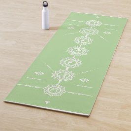 Esterilla De Yoga Guía de yoga 7 Diseño verde Chakras