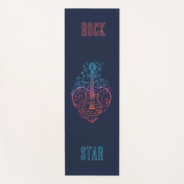 Esterilla De Yoga Guitar Heart (Anverso)