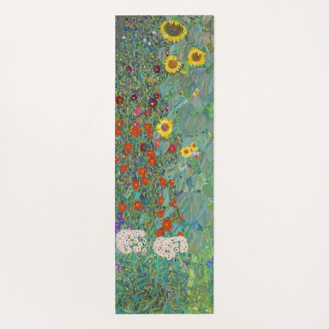 Esterilla De Yoga Gustav Klimt - Jardín de campo con girasoles (Reverso)