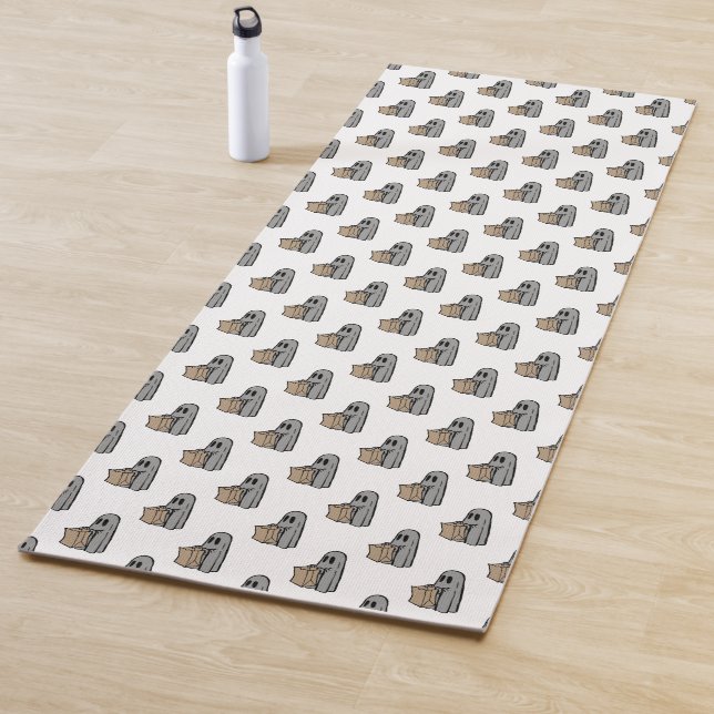 Esterilla De Yoga Halloween, Gris Fantasma, Truco O Tratamiento, Boo (In situ)