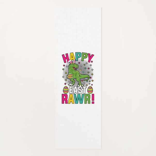 Esterilla De Yoga Happy East Rawr Easter T-Rex (Anverso)