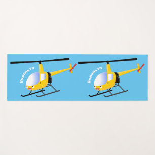 Esterilla De Yoga Helicóptero de personalizado alegre amarillo lindo