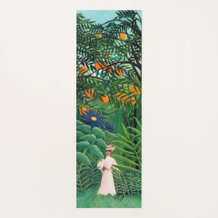 Esterilla De Yoga Henri Rousseau - Mujer caminando en un bosque exót