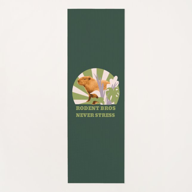 Esterilla De Yoga Hermanos Roedores Nunca Estresan Capybara (Anverso)