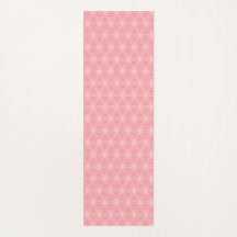 Hermosa Flor de la Vida en Alfombra de Yoga Rosa C