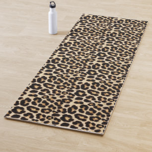Esterilla De Yoga Hermosa Piel Falsa   Leopard Faux Fur