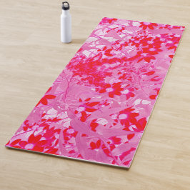 Esterilla De Yoga Hermosas Flores Rojas