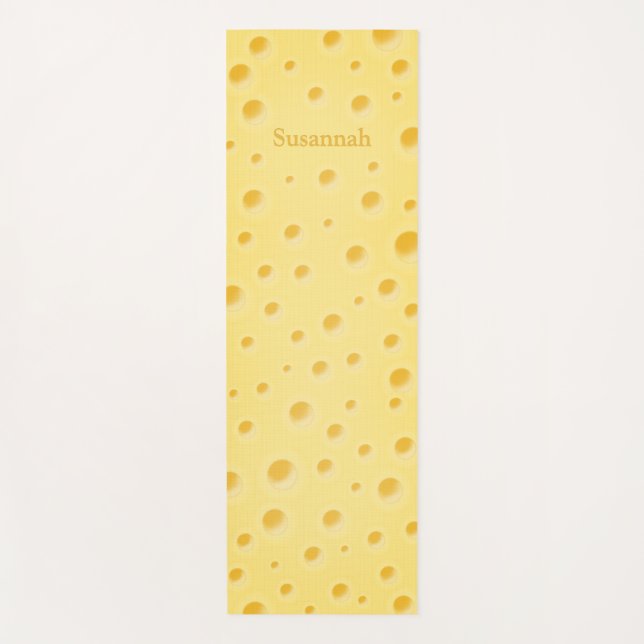 Esterilla De Yoga Hermoso queso suizo amarillo personalizado (Anverso)