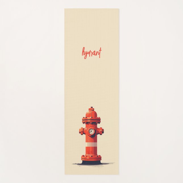 Esterilla De Yoga hidrante de fuego naranja (Anverso)
