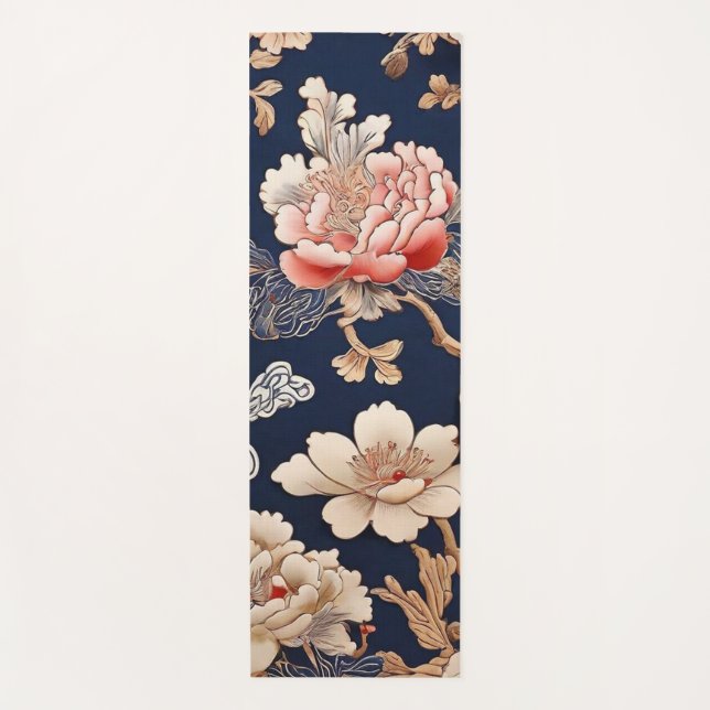 Esterilla De Yoga Historisches chinesisches Stoffmuster (Anverso)