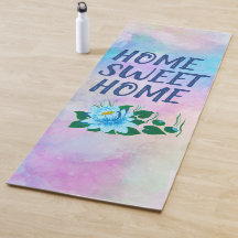 Hogar dulce hogar hermosa flor azul acuática