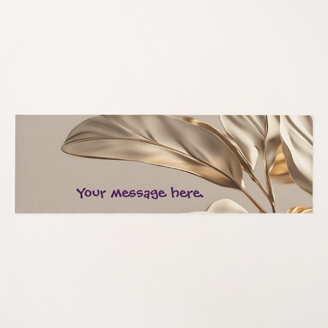 Esterilla De Yoga Hoja de oro elegante (Anverso (horizontal))