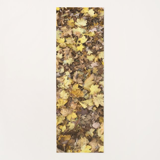 Esterilla De Yoga Hojas amarillas otoñales (Anverso)