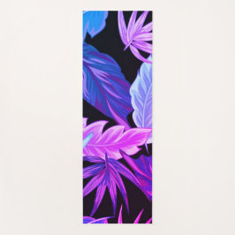 Esterilla De Yoga Hojas Botánicas Purpúreas Tropicales
