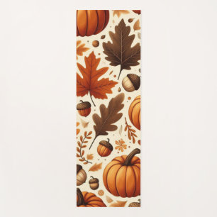 Esterilla De Yoga hojas/calabazas/bellotas clásicas Otoño