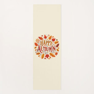 Esterilla De Yoga hojas clásicas y otoño feliz