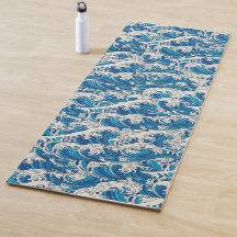 Hokusai Great Wave Pattern Océano Azul Náutico