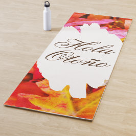 Esterilla De Yoga Hola Caída Moderno l Otoño Sale Monograma Simple