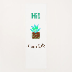 Esterilla De Yoga Hola soy Lily cactus succulum añadir nombre acuare