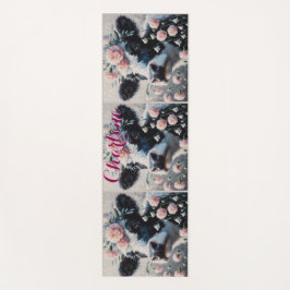 Esterilla De Yoga Holstein Cow Carnations Farmhouse Personalizado