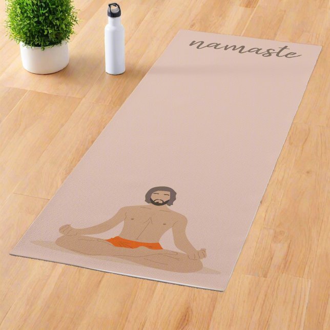 Esterilla De Yoga Hombre moderno Ejercicio Yogi Poses Namaste Paz (Subido por el creador)