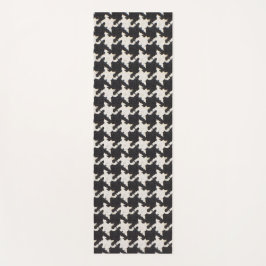 Esterilla De Yoga Houndstooth Black White Pattern