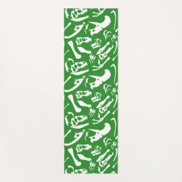 Esterilla De Yoga Huesos de dinosaurio (verde)