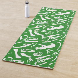 Esterilla De Yoga Huesos de dinosaurio (verde)