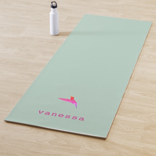 Esterilla De Yoga Hummingbird Personalizado verde (In situ)