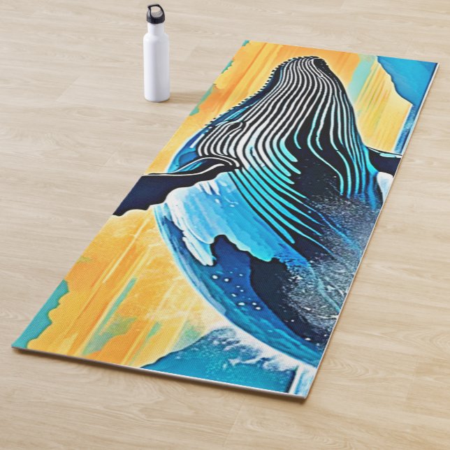 Esterilla De Yoga Humpback Whale Ocean Freedom Jump Design (In situ)
