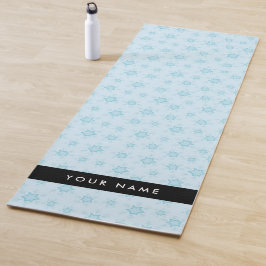 Esterilla De Yoga Ice Blue Snowflakes, su nombre, Personalice