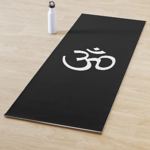 Esterilla De Yoga Icono de contorno Om Aum, símbolo de hinduismo, bl