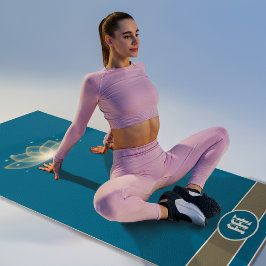 Esterilla De Yoga Icono de Zen de flor de oro Minimalista de monogra