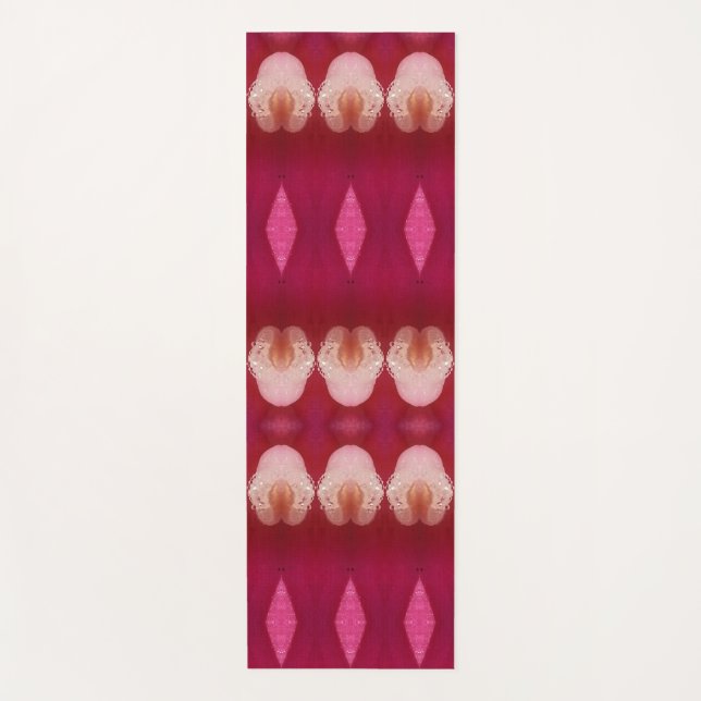 Esterilla De Yoga Ikat 2 Flor magenta (Anverso)