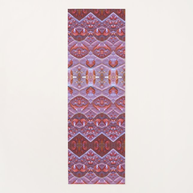 Esterilla De Yoga Ikat 8 de hoja verde de bronce (Anverso)