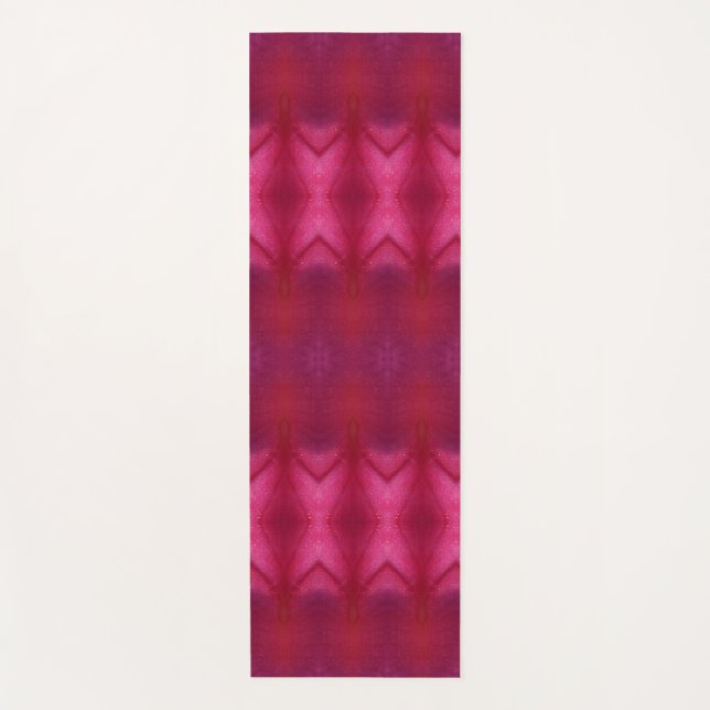 Esterilla De Yoga Ikat de flor magenta (Anverso)