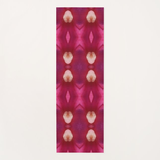 Esterilla De Yoga Ikat de flor magenta 12 (Anverso)