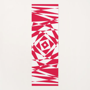 Esterilla De Yoga Ilusión abstracta roja blanca