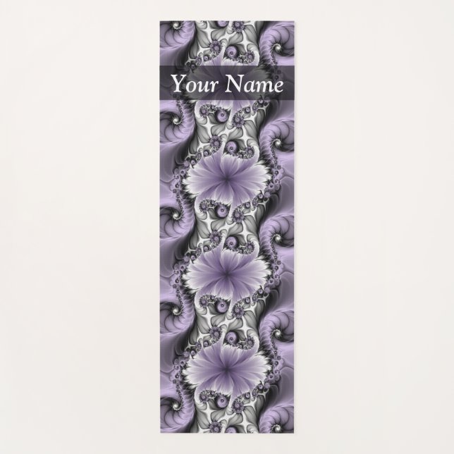 Esterilla De Yoga Ilusión Lilac Resumen Arte Fractal Nombre de fanta (Anverso)