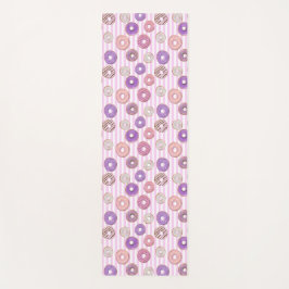 Esterilla De Yoga Ilustracion colorido rosa pastel con donut