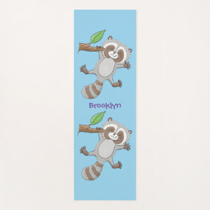 Esterilla De Yoga Ilustracion de bebé de raccoon feliz lindo