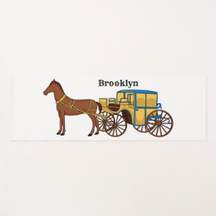 Esterilla De Yoga Ilustracion de caballos y carruajes reales