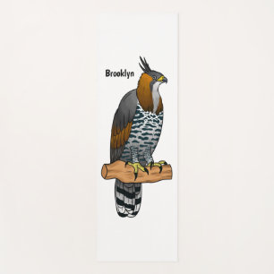 Esterilla De Yoga Ilustración de dibujos animados de águila halcón o