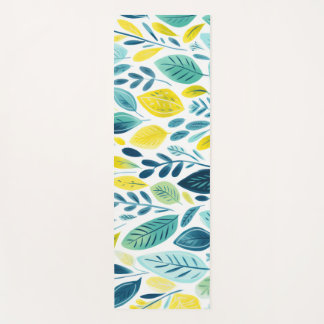 Esterilla De Yoga Ilustracion de formas y colores de hojas