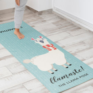 Esterilla De Yoga Ilustracion de Llamaste Green Llama