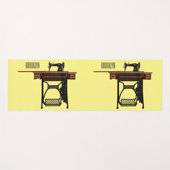 Esterilla De Yoga Ilustracion de máquina de coser personalizado (Anverso (horizontal))