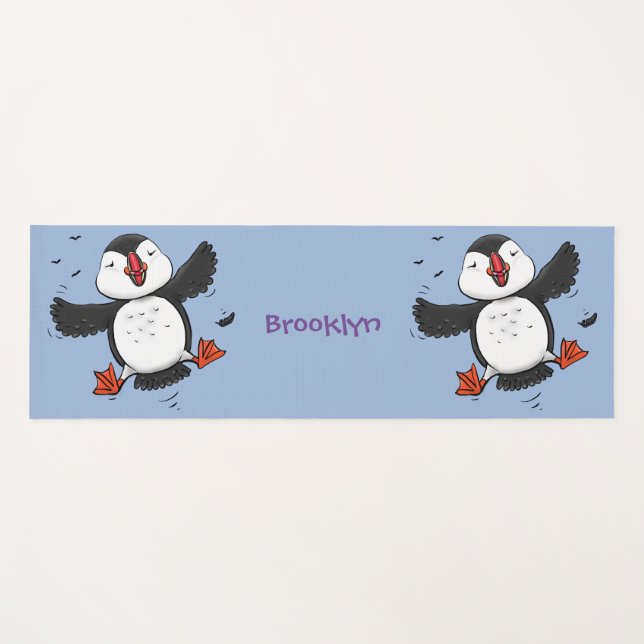 Esterilla De Yoga Ilustracion de personalizado azul del ataúd flotan (Anverso (horizontal))